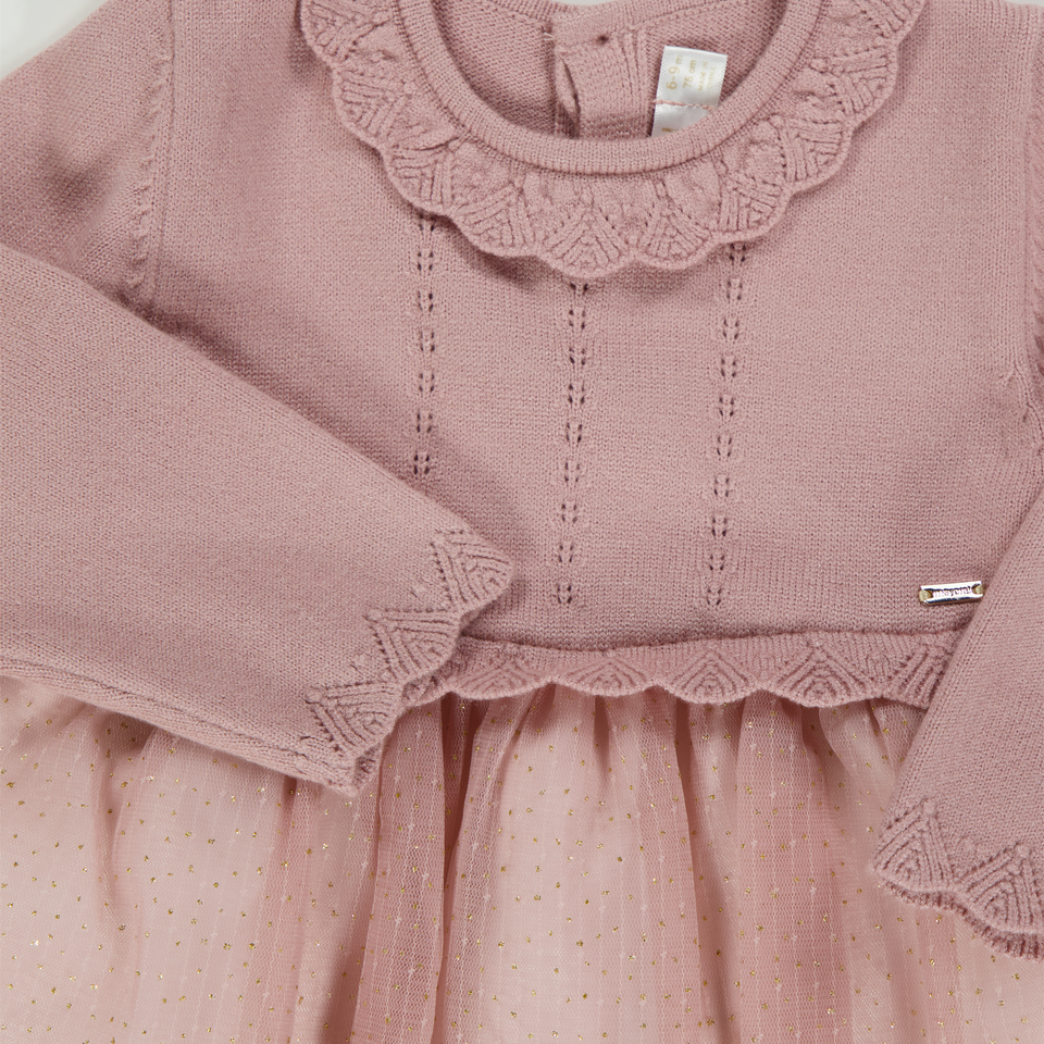 Mayoral Bambino Ragazze Vestito Rosa Chiaro