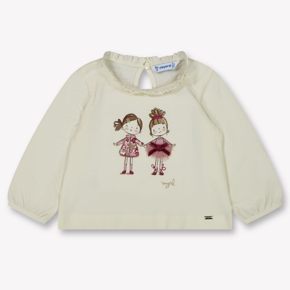 Mayoral Bambino Ragazze Maglietta dentro Beige Chiaro