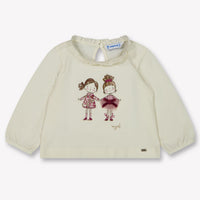 Mayoral Baby Meisjes T-Shirt In Licht Beige