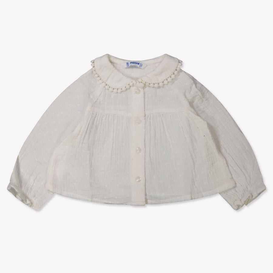 Mayoral Bébé Filles Blouse en blanc