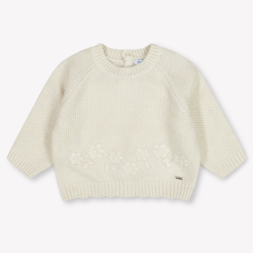 Mayoral Baby Girls Sweater  Light Beige