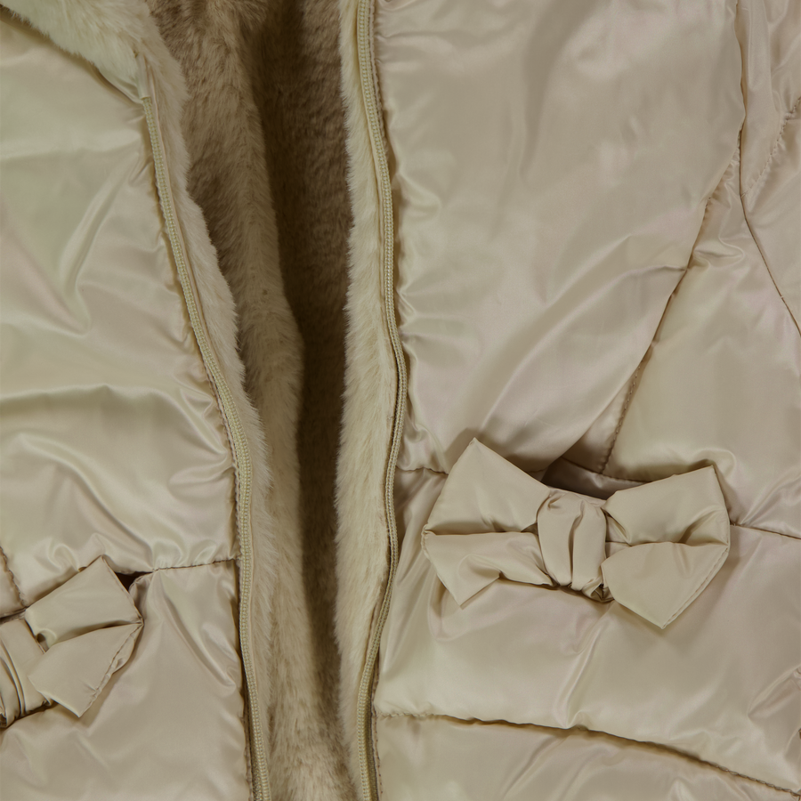 Mayoral Baby Girls Winter coat In Light Beige
