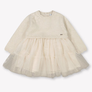 Mayoral Bébé Filles Robe Beige Clair