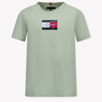 Tommy Hilfiger Enfant Garçons T-shirt Vert-Clair