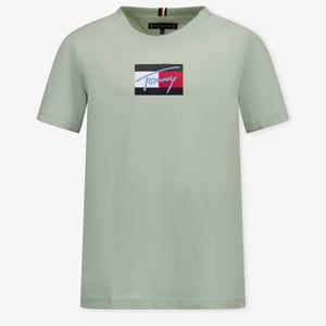 Tommy Hilfiger Enfant Garçons T-shirt Vert-Clair