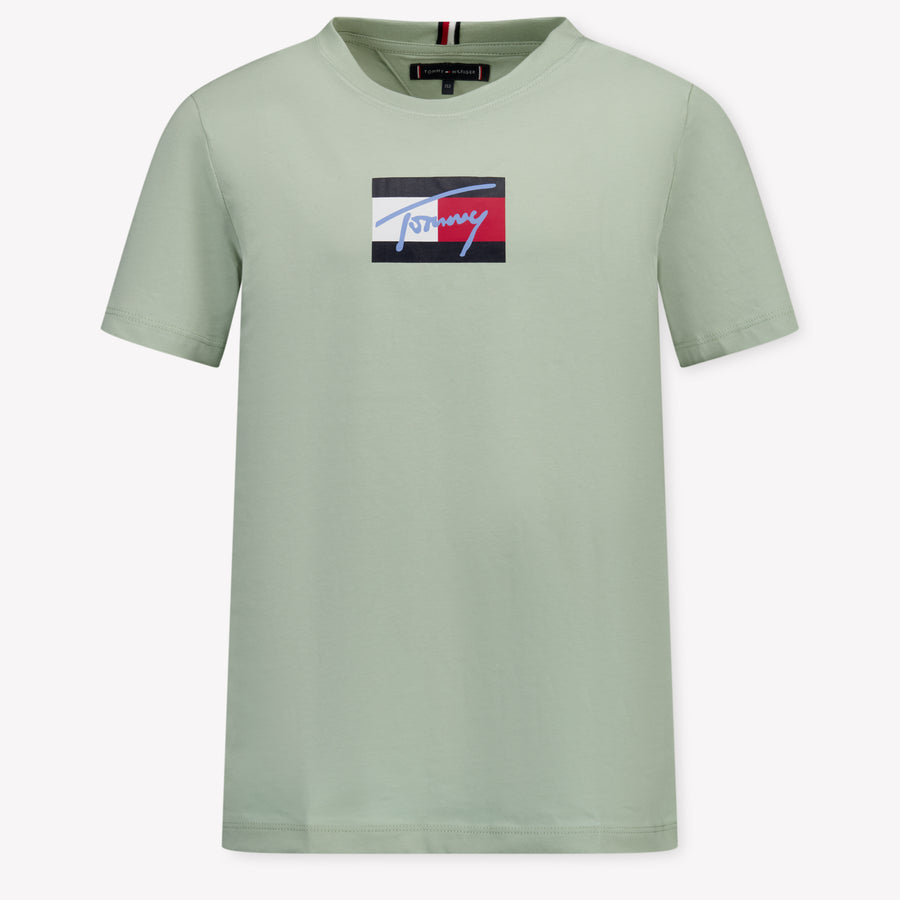 Tommy Hilfiger Enfant Garçons T-shirt Vert-Clair