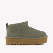 UGG Piattaforma ultra mini Ragazze Stivali in Verde Oliva