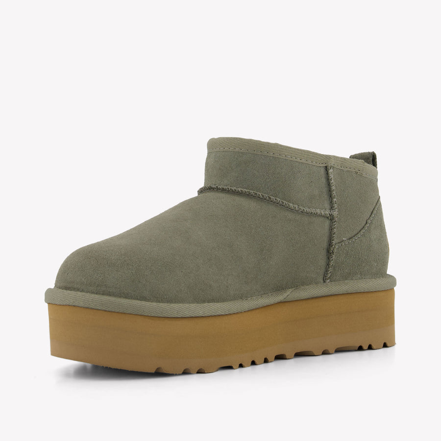 UGG Ultra Mini -Plattform Mädchen Stiefel in Olivgrün