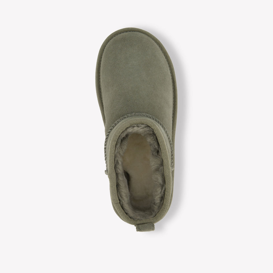 UGG Piattaforma ultra mini Ragazze Stivali in Verde Oliva