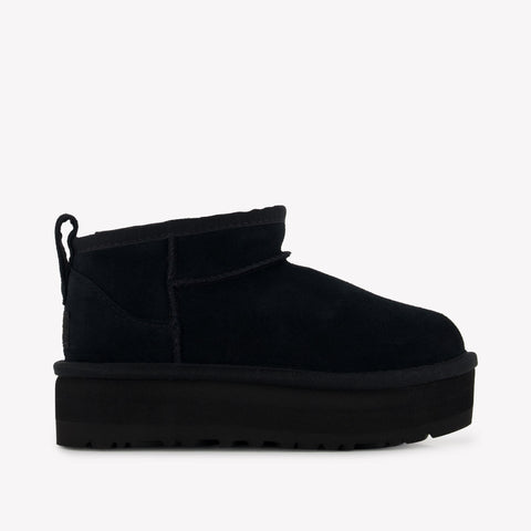 UGG Ultra Mini -Plattform Mädchen Stiefel in Schwarz