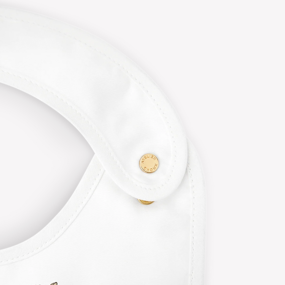 Atelier Choux Baby Bib Rocking Horse In White