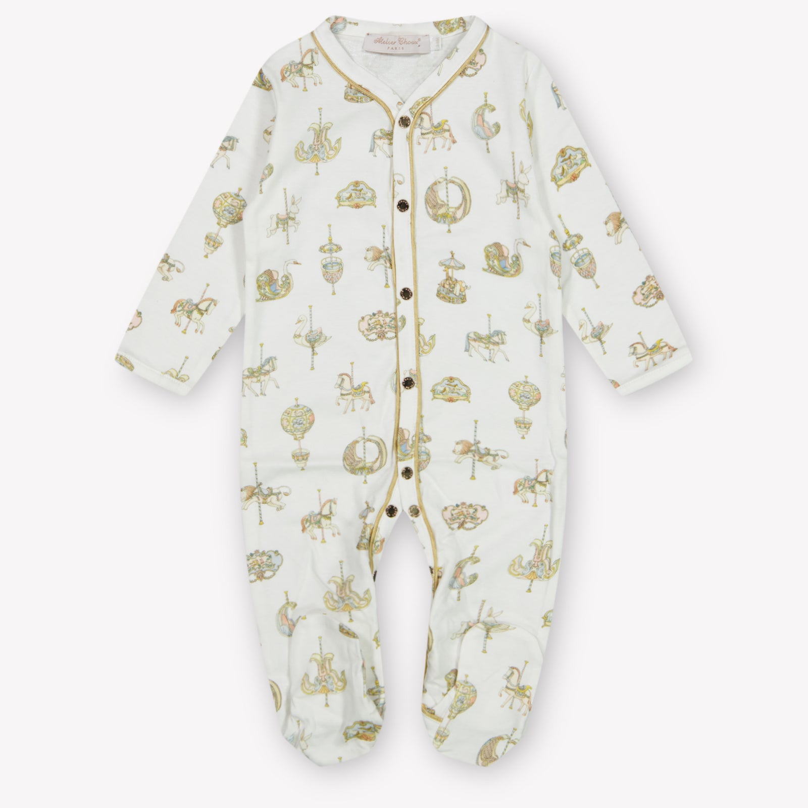 Atelier Choux Baby Unisex Playsuit In White