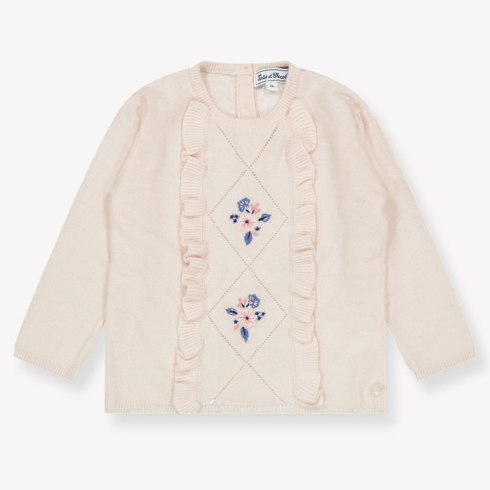 Tartine et chocolaat bébé Filles Pull Rose Léger