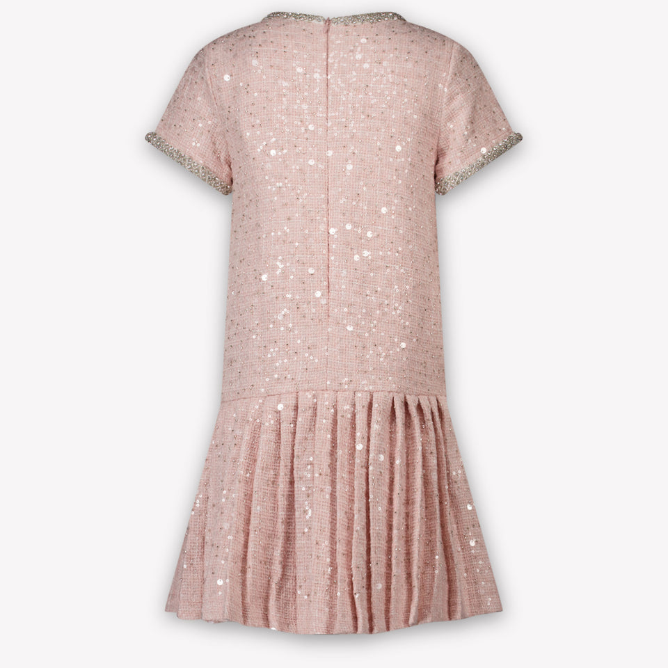 Prinsessefin Kinder Mädchen Kleid Hellrosa