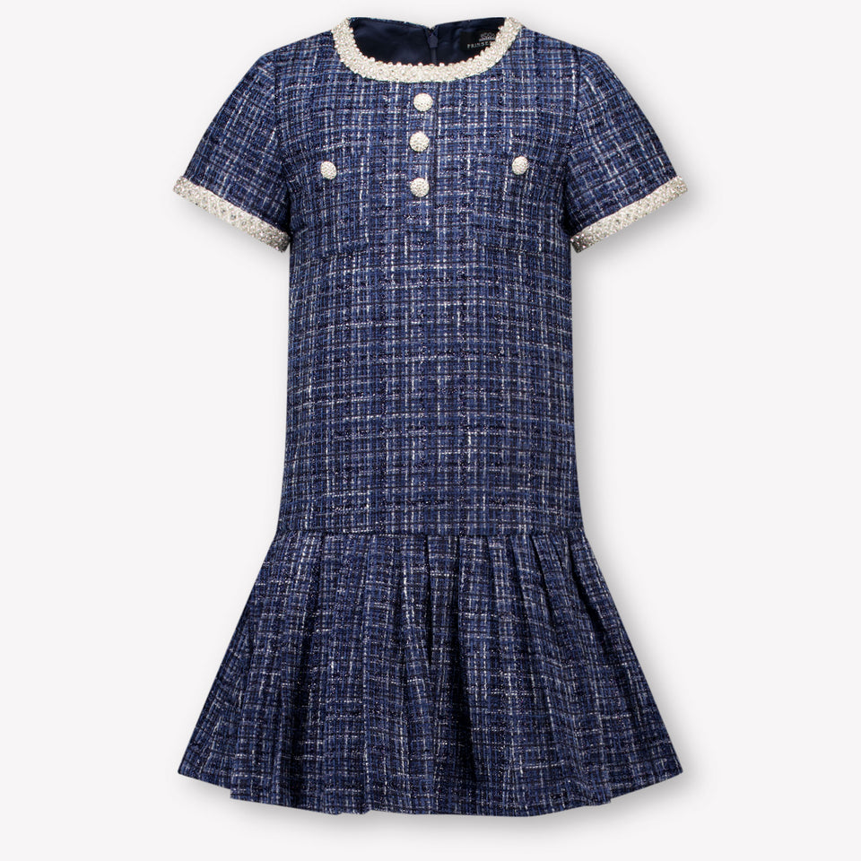 Prinsessefin Kinder Meisjes Jurk In Navy