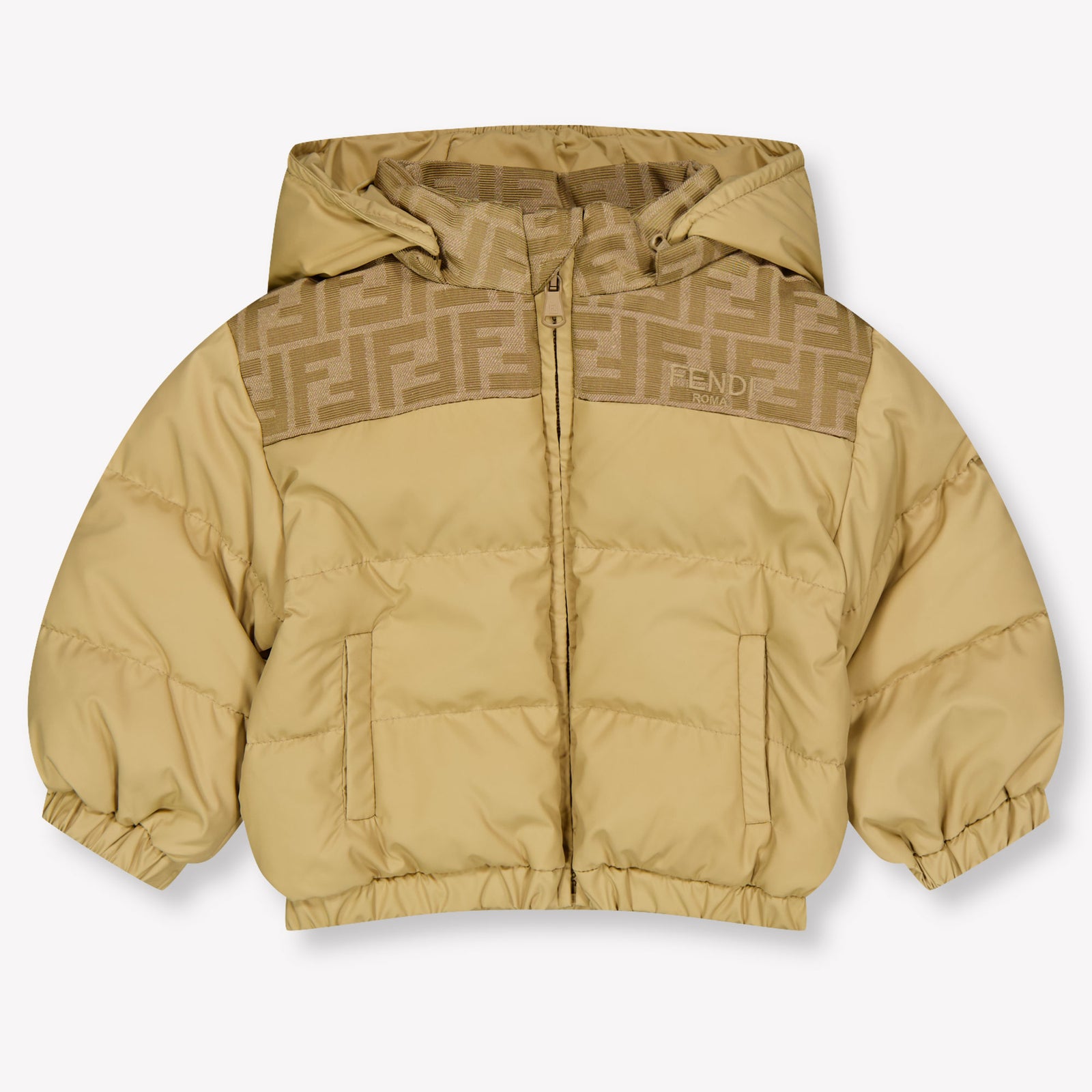 Fendi Bambino Unisex cappotto invernale dentro Beige