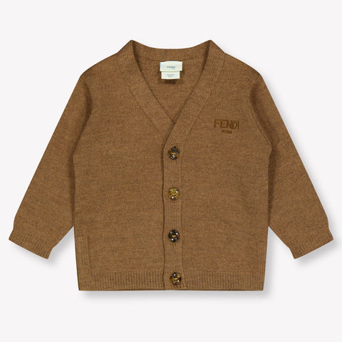 Fendi Baby Unisex Vest In Camel