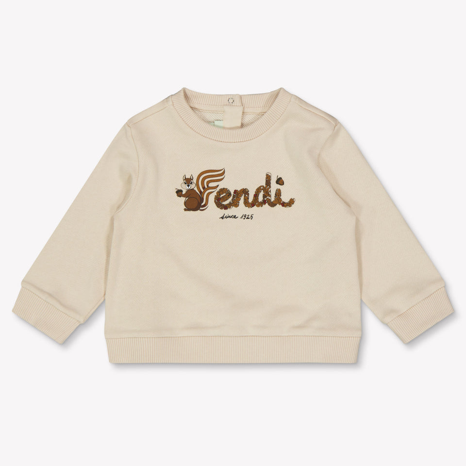 Fendi Baby Unisex Sweater in Light Beige