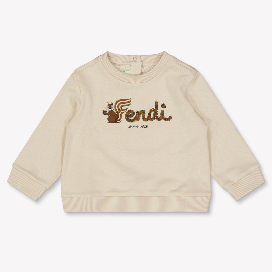 Fendi Bébé Unisexe Pull Beige Clair