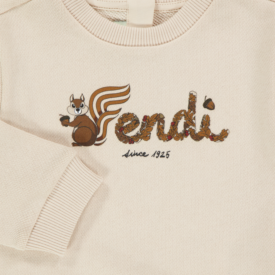 Fendi Baby Unisex Sweater in Light Beige