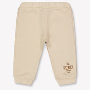 Fendi Baby Unisex Broek In Licht Beige