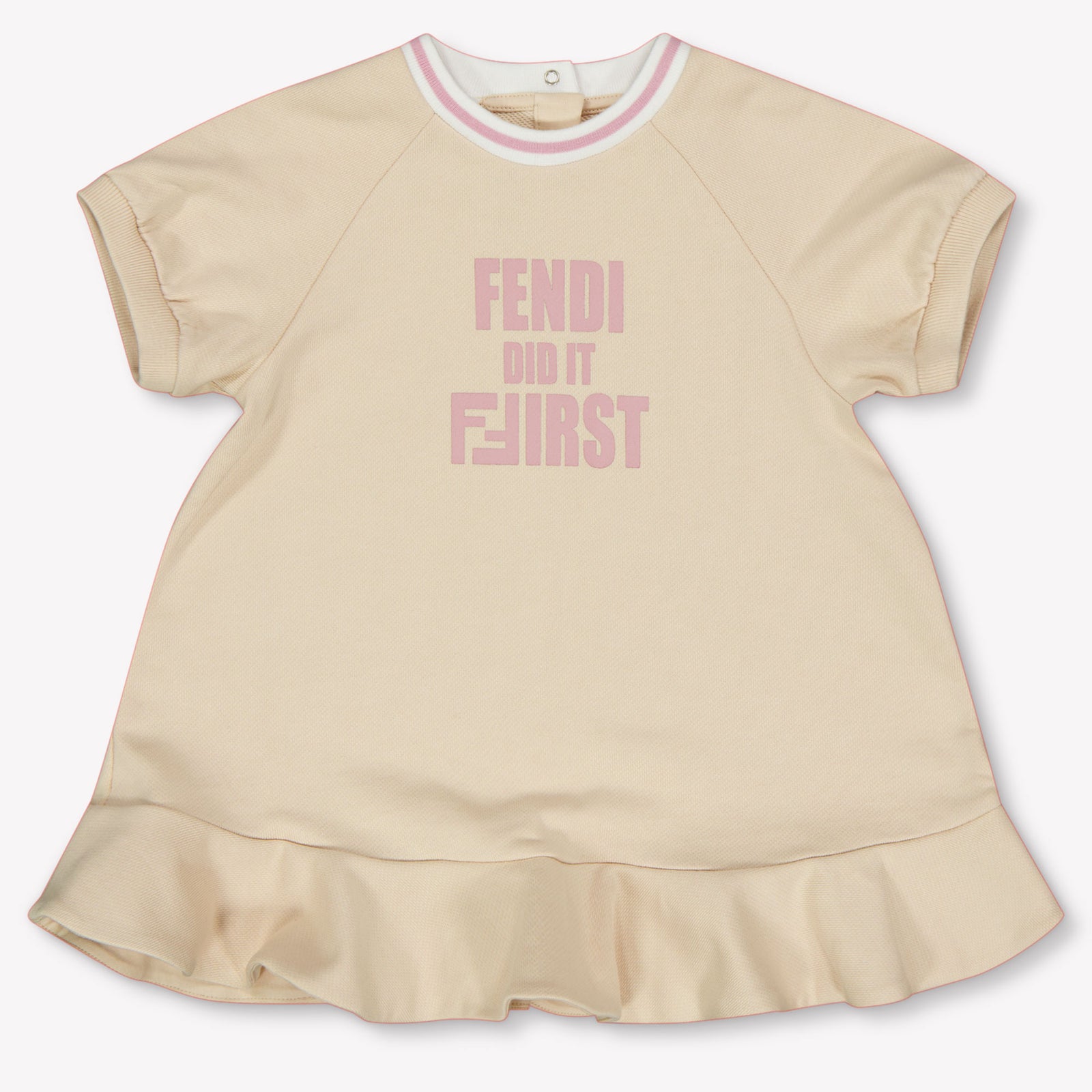 Fendi Bebé Chicas Vestido Beige claro