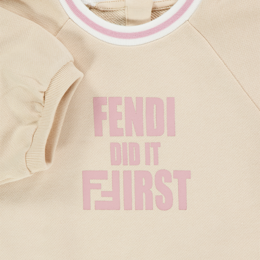 Fendi Bébé Filles Robe Beige Clair