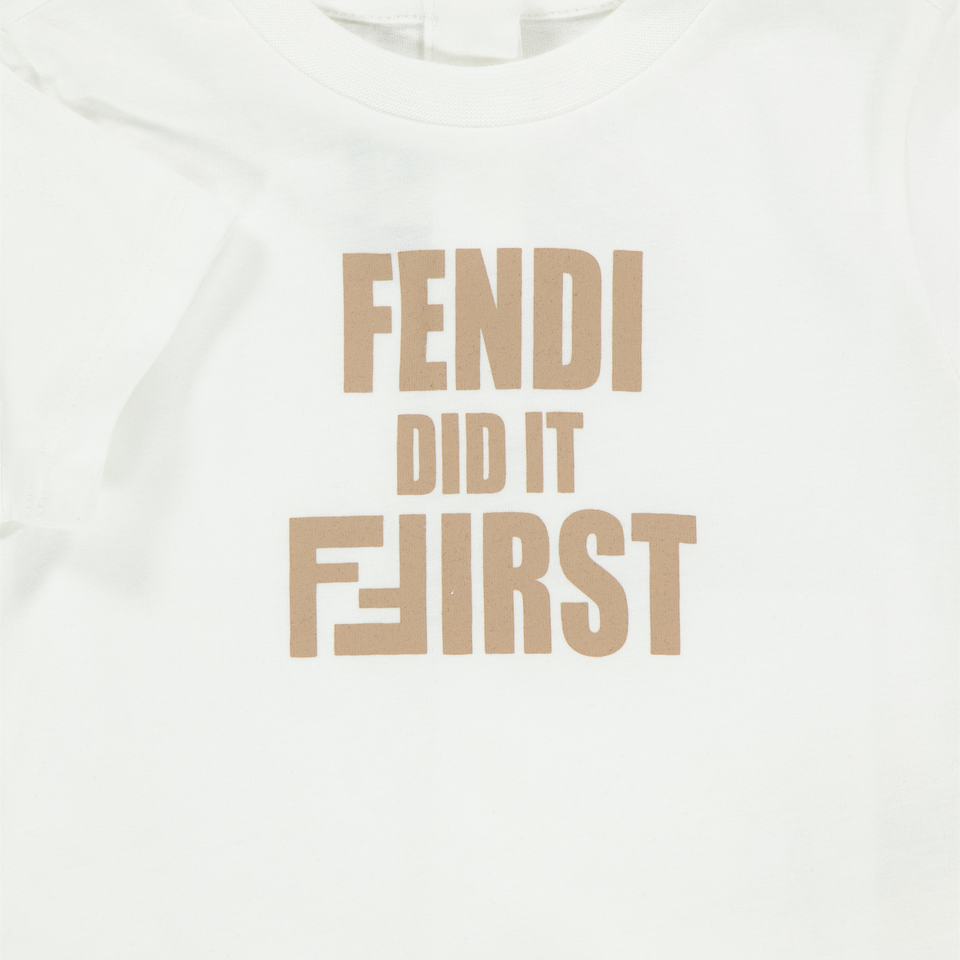 Fendi Bambino Ragazze Maglietta dentro Beige