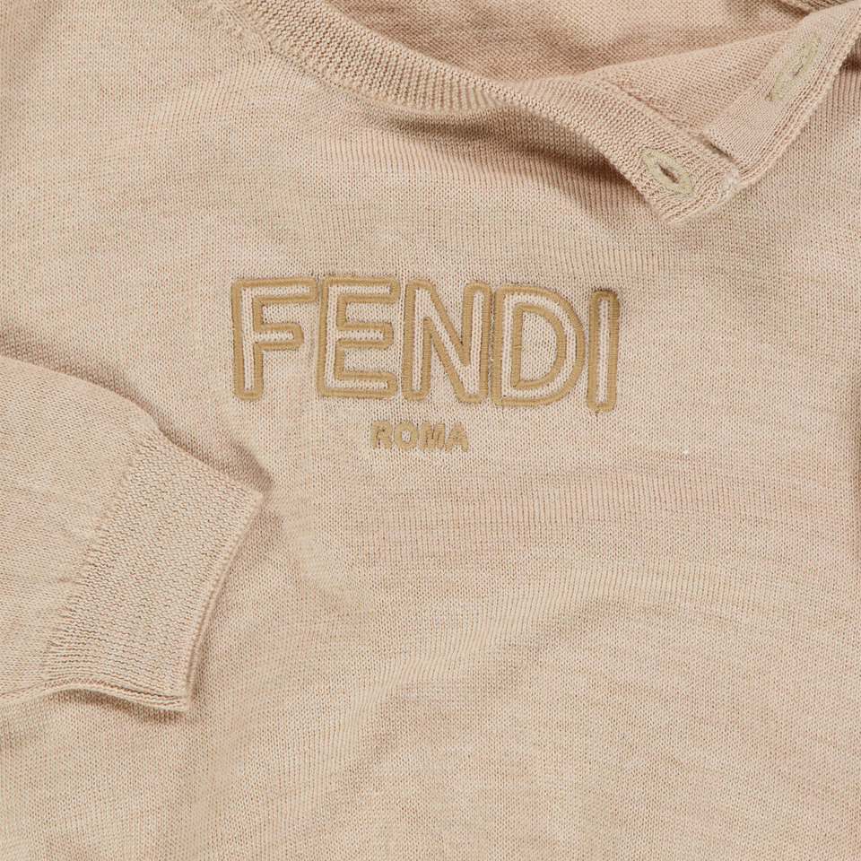 Fendi Baby Unisex Pullover in Helles Beige