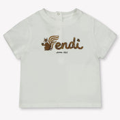 Fendi Baby Unisex T-Shirt in Weiß