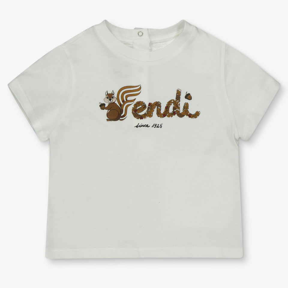 Fendi Baby Unisex T-Shirt in Weiß