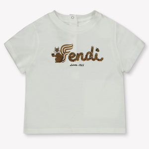 Fendi Bebé Unisex T-shirt in Blanco