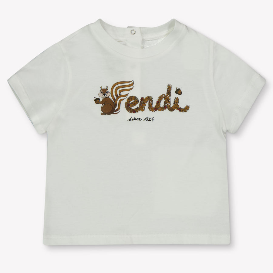 Fendi Bebé Unisex T-shirt in Blanco