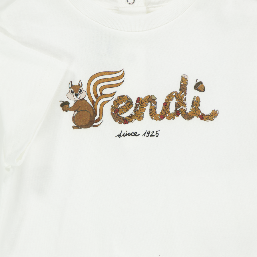 Fendi Bebé Unisex T-shirt in Blanco