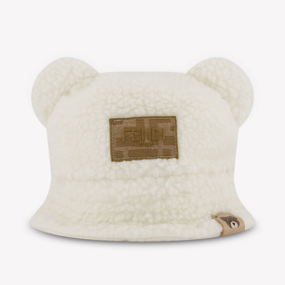 Fendi Bambino Unisex Cappello in Off White