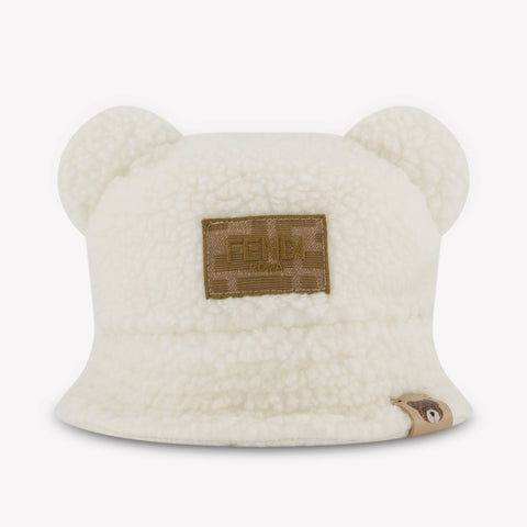 Fendi Baby Unisex Hat in OffWhite