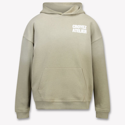 Croyez Kinder Ragazzi Maglione in Verde Oliva