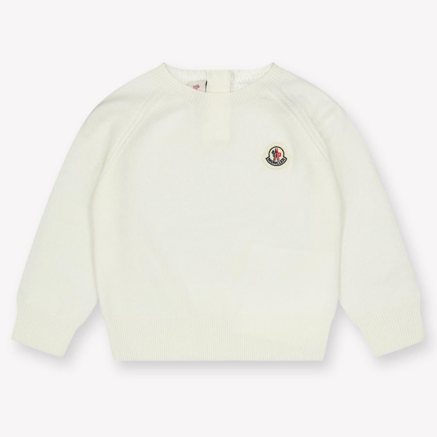 Moncler Bébé Garçons Pull en blanc cassé
