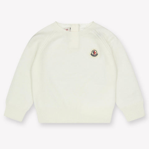 Moncler Bebé Chicos suéter en Blanco Roto