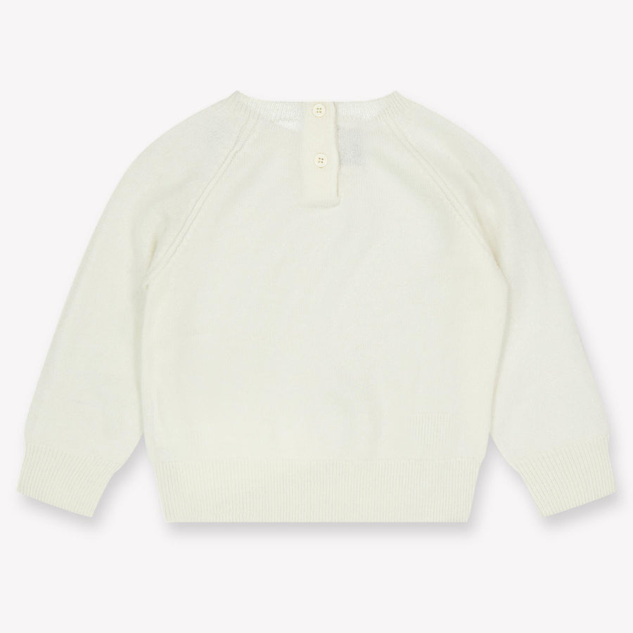 Moncler Bébé Garçons Pull en blanc cassé