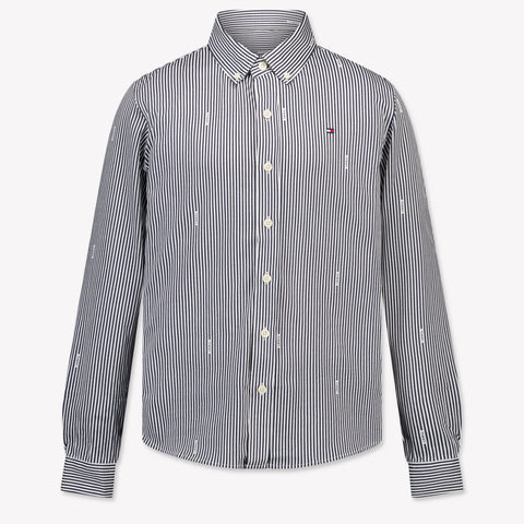 Tommy Hilfiger Ragazzo Ragazzi Camicetta dentro Navy