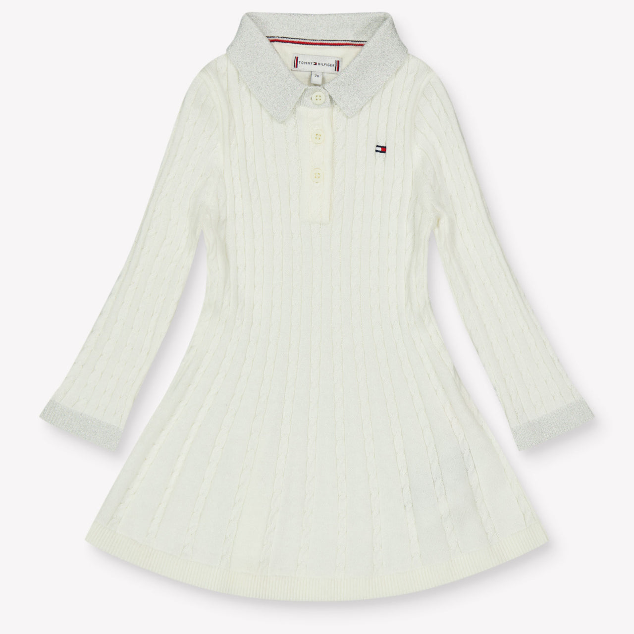 Tommy Hilfiger Baby Mädchen Kleid Grauweiß