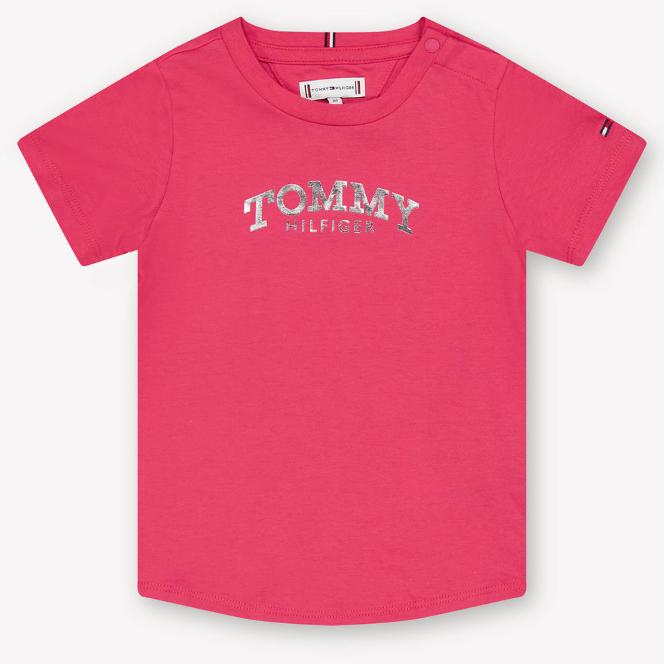 Tommy Hilfiger Baby Mädchen T-Shirt in Dunkelrosa