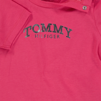 Tommy Hilfiger Baby Meisjes T-Shirt In Donker Roze