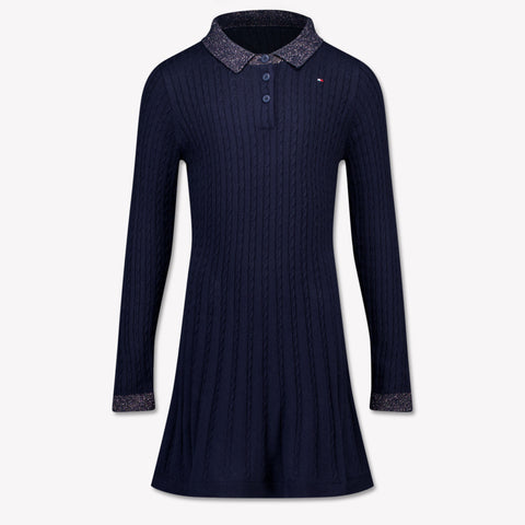 Tommy Hilfiger Kinder Mädchen Kleid Marineblau