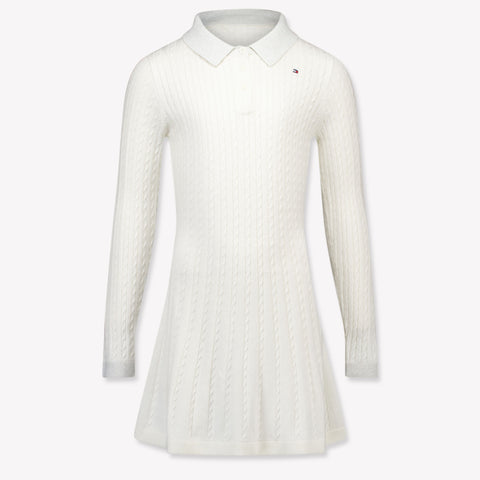 Tommy Hilfiger Kinder Mädchen Kleid Grauweiß