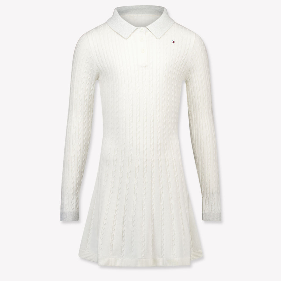 Tommy Hilfiger Kinder Meisjes Jurk In Off White