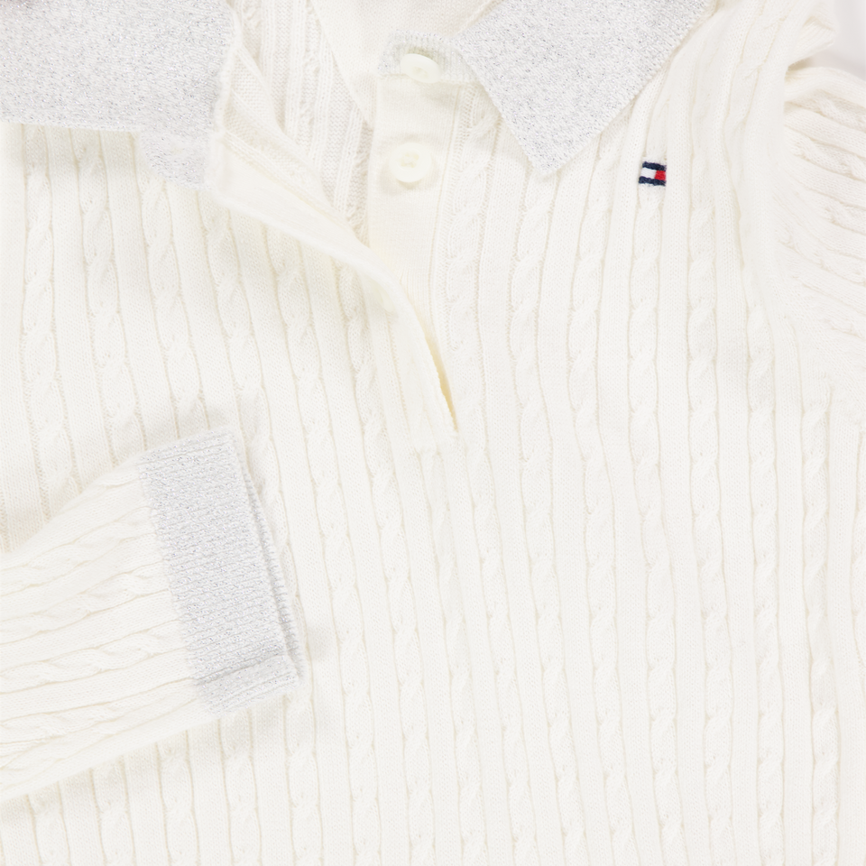 Tommy Hilfiger Kinder Meisjes Jurk In Off White