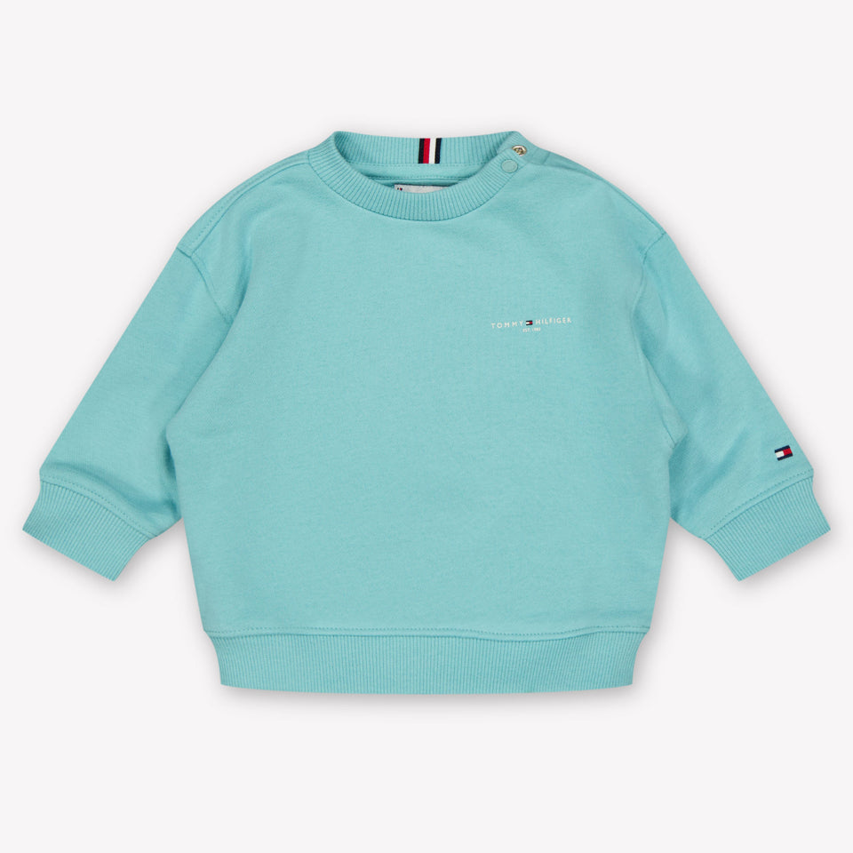 Tommy Hilfiger Bébé Unisexe Pull en turquoise