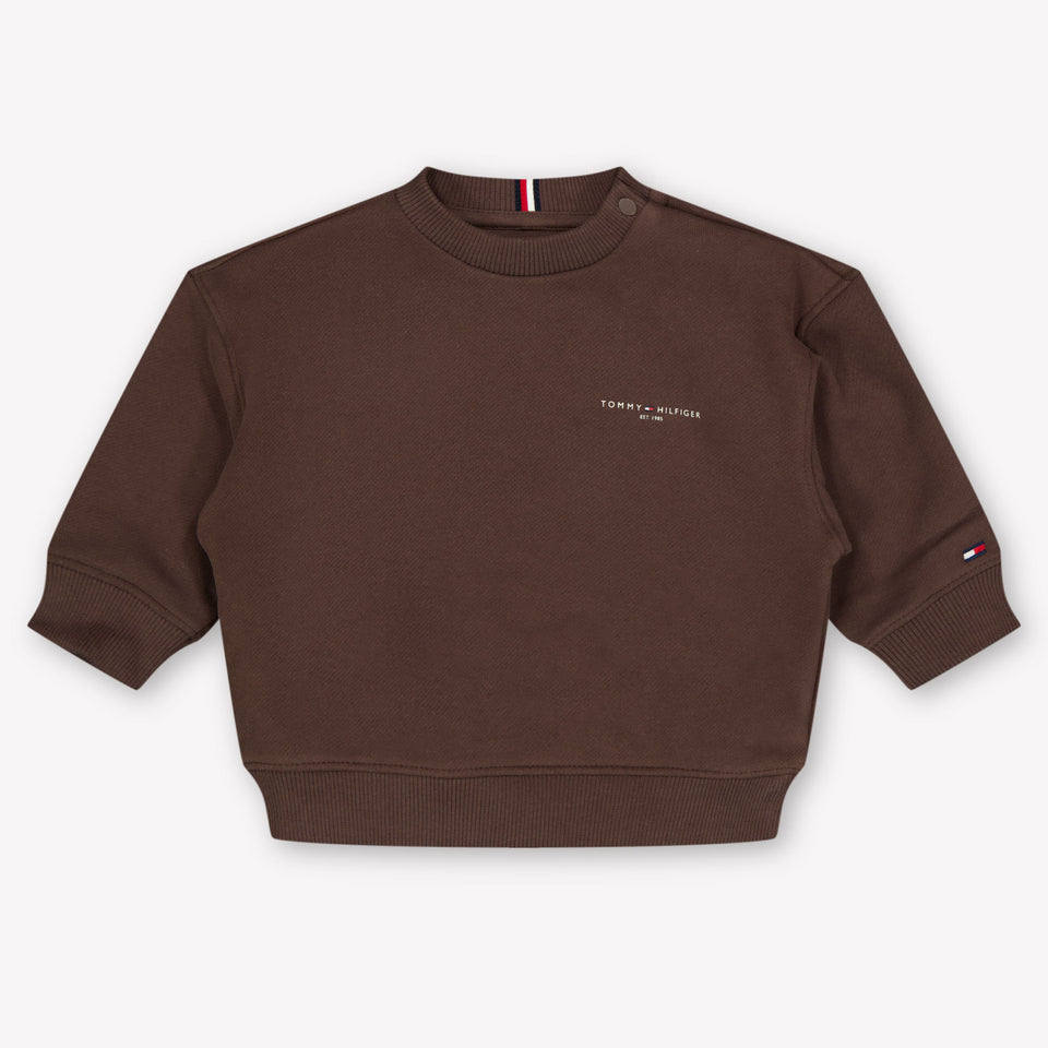 Tommy Hilfiger Bébé Unisexe Pull Marron